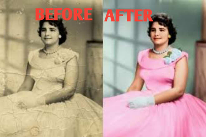 I will professionally restore,fix and colourize your old damaged photos