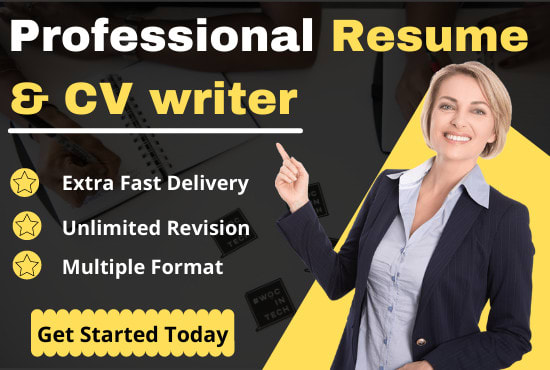 I will professionally write, edit and rewrite your resume and CV