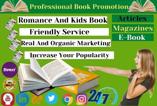 I will promote your book to 100m on book marketing of real, active readers