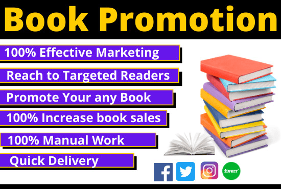 I will promote your books or ebooks to active readers worldwide