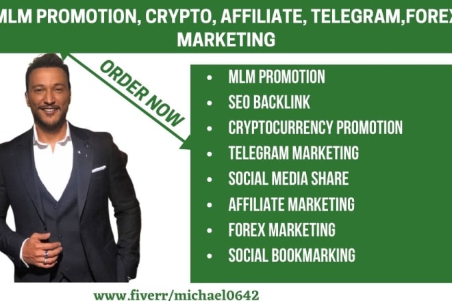 I will promote your mlm, affiliate link, telegram marketing, crypto promotion