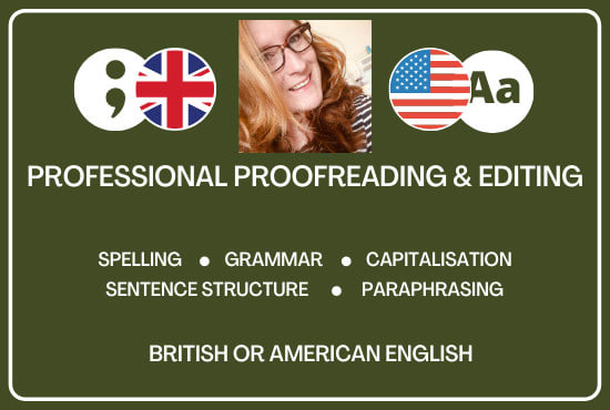I will proofread, edit, spell and grammar check your document