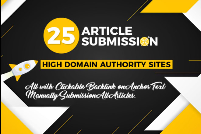 I will provide 25 article submission 35 high da pa