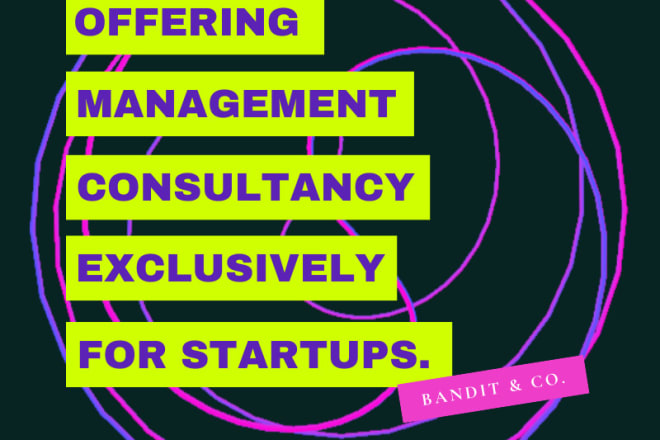 I will provide consultation and mentoring for startups