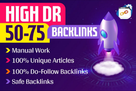 I will provide DR 50 to 70 contextual backlinks link building service