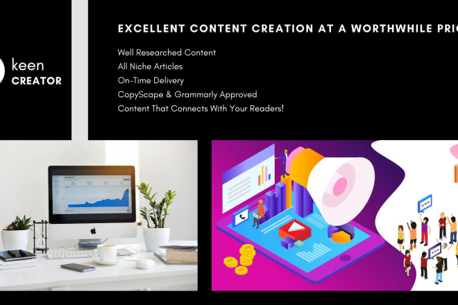 I will provide excellent content creation and SEO friendly article writing services