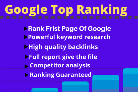 I will provide full SEO service to get top rank on google