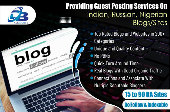 I will provide guest post on indian, russian and nigerian sites