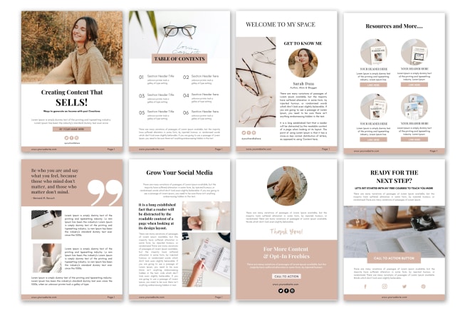 I will provide lead magnet templates in canva