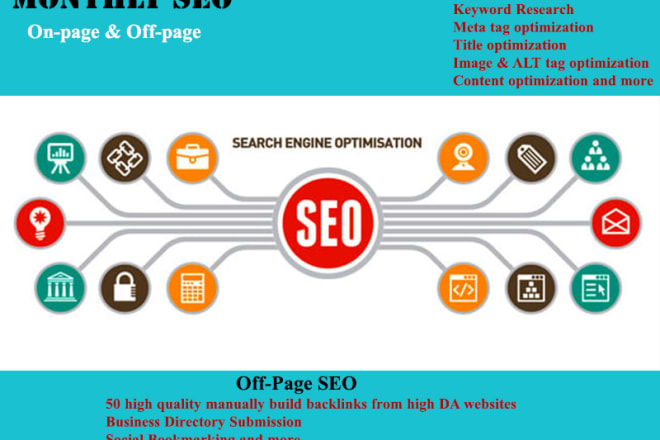 I will provide monthly SEO service for you