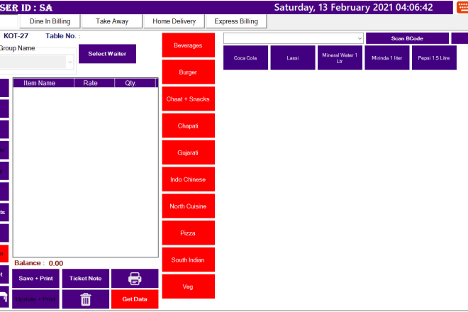 I will provide pos software for restaurant fast food café shop