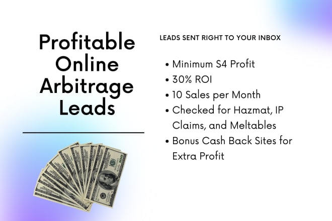 I will provide profitable online arbitrage leads for amazon fba