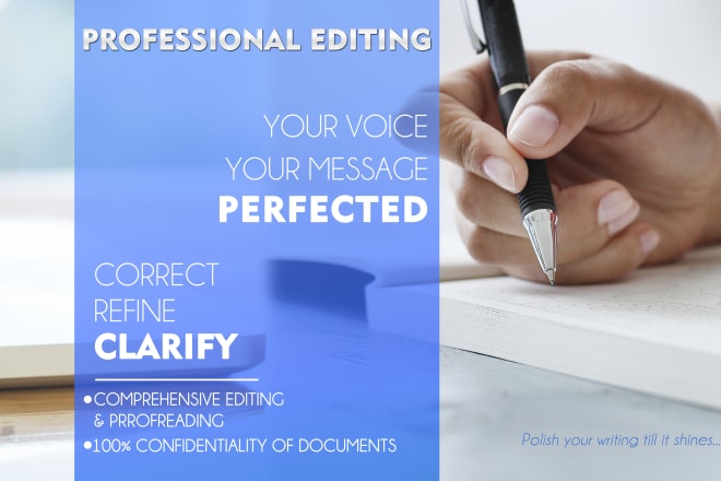 I will provide proofreading and copy editing service