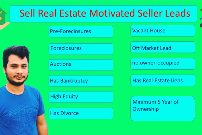 I will provide real estate motivated seller leads