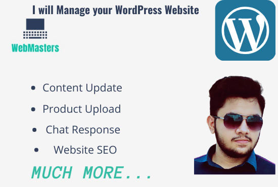 I will provide website management services