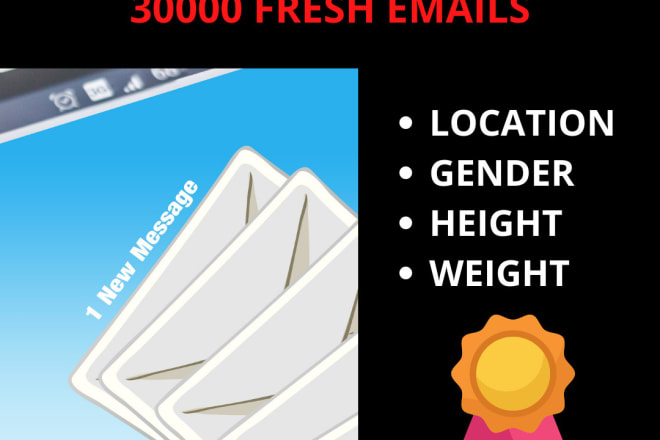 I will provide you fresh and highly targeted mail list