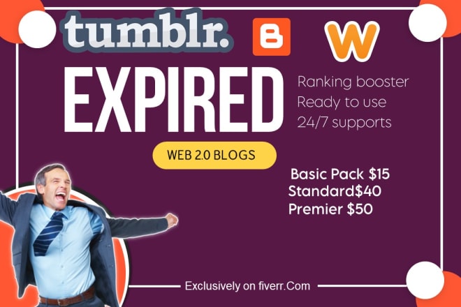 I will provide you mix 30 expired web 2 blog for fast ranking