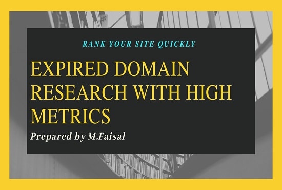 I will provide you top expired domain names with high metrics