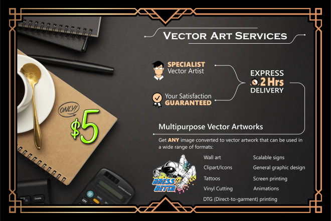 I will quickly convert any image to multipurpose vector art