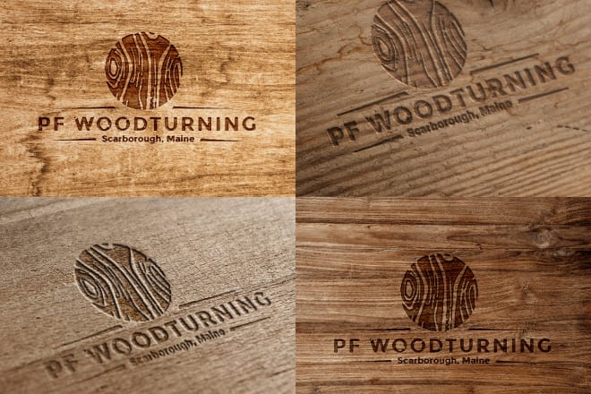 I will recreate your text or logo in wood in 4 images