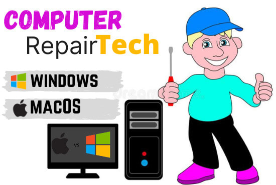 I will repair, fix, troubleshoot windows, mac computer, laptop remotely