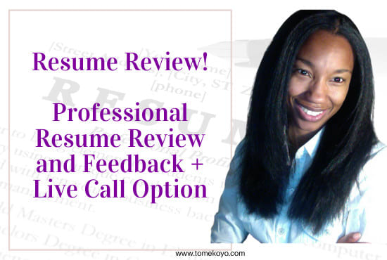 I will review your resume with live call option