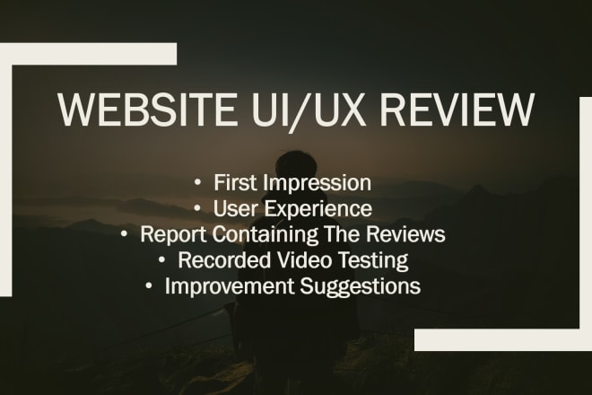 I will review your website UI UX and provide a video feedback