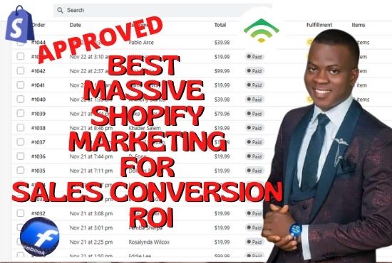 I will run conversion facebook ads marketing for ecommerce shopify store sales traffic