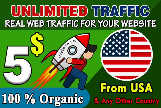 I will send unlimited real human website traffic for 6 month