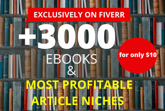 I will send you 3000 french english ebooks with resell rights