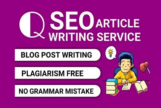 I will seo article writing as blog writer