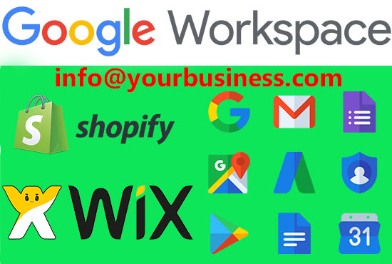 I will set up google workspace, email for your shopify, wix store