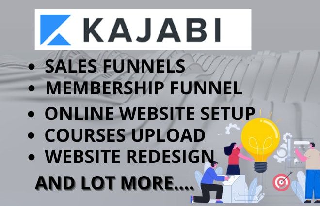 I will setup kajabi sales funnel and kajabi online course website
