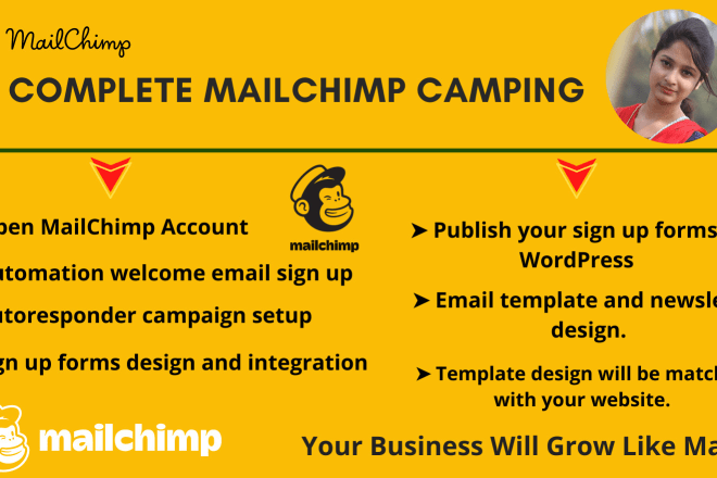 I will setup mailchimp email automation, campaign, pop up form