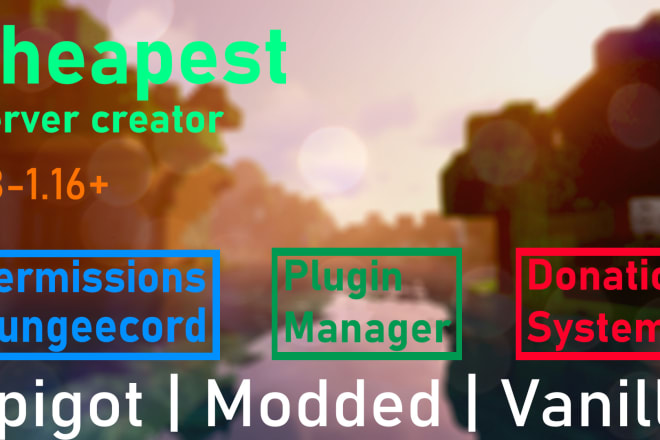 I will setup the best minecraft server for you