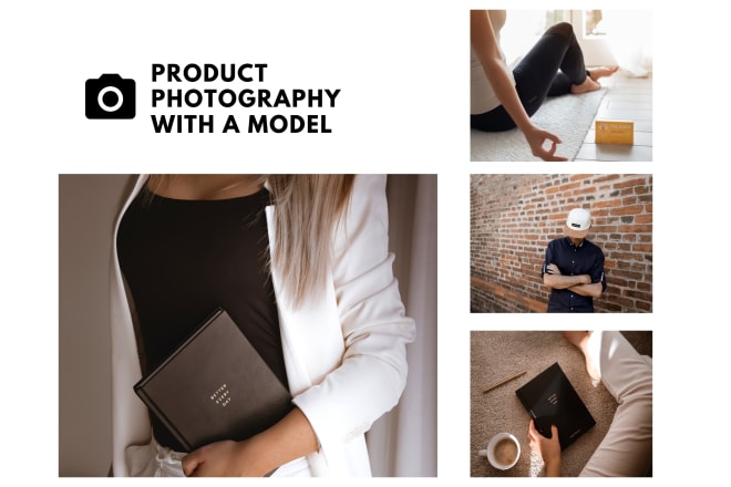 I will shoot product photography with a model