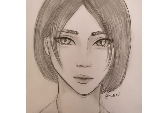 I will sketch of your face or oc in semi realistic style portrait