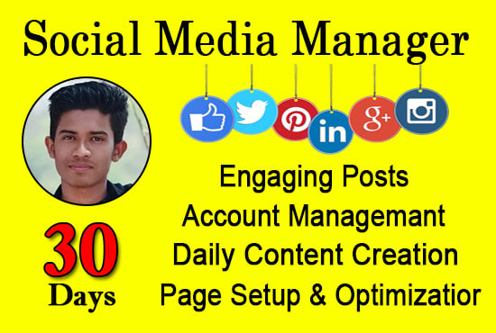 I will social media marketing also manager and personal assistant