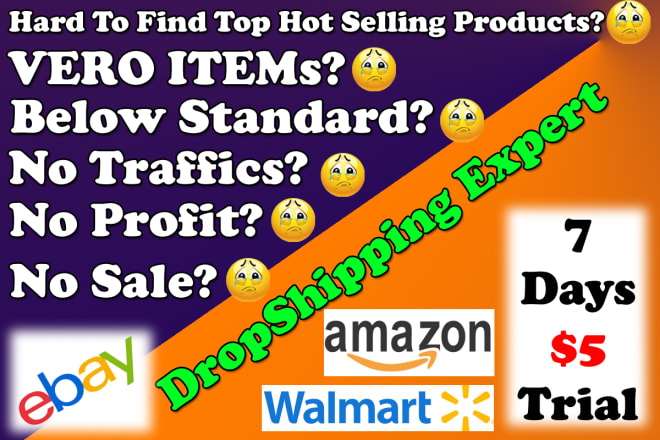 I will source amazon, ebay top hot selling products for dropshipping