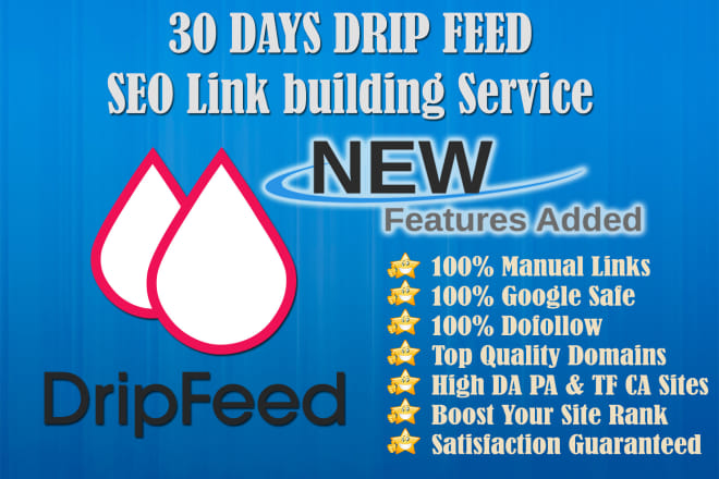 I will submit 30 days drip feed seo link building service for daily update