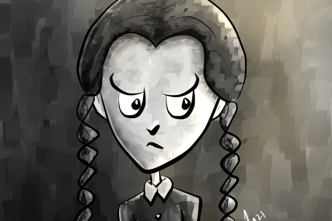 I will toonify your portrait in cartoon gothic style