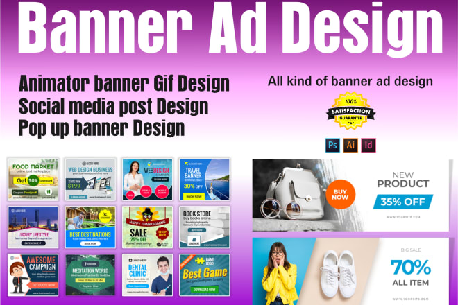 I will top quality banner ad design for web and also social media