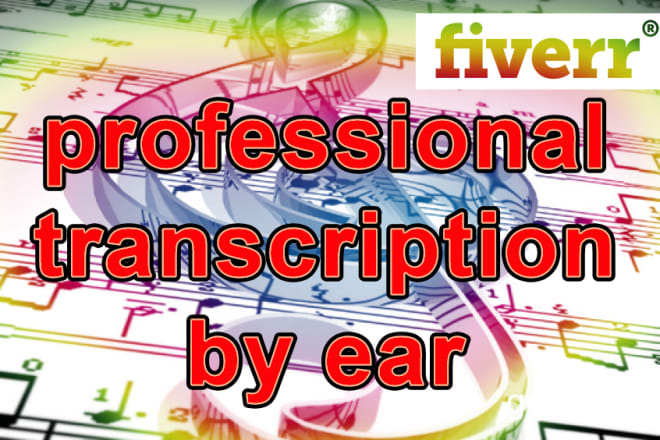 I will transcribe any music into notation sheet by ear