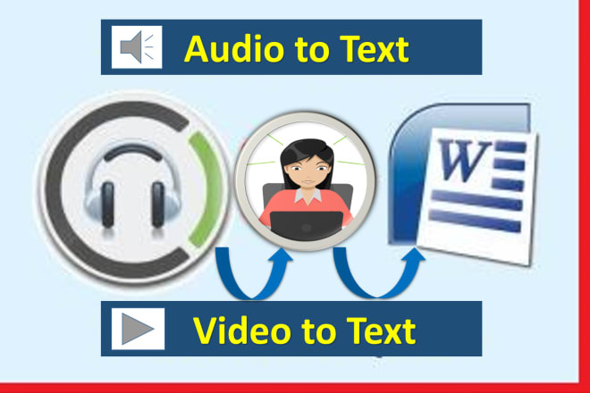 I will transcribe video or audio to text