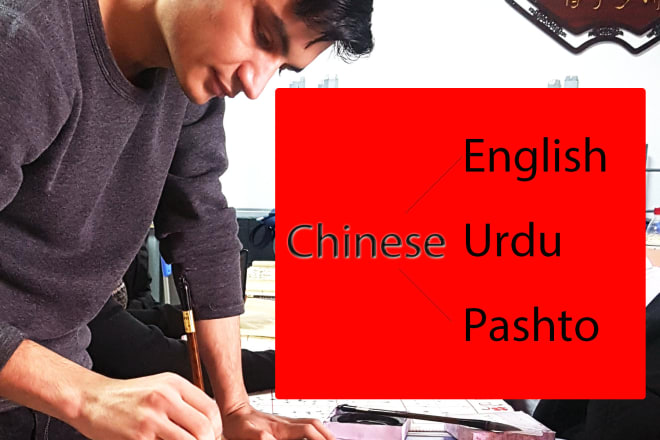 I will translate chinese text to english, urdu or pashto