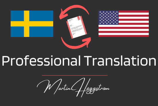 I will translate texts in english to swedish and vice versa