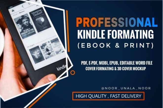 I will uniquely do ebook formatting, paperback formatting, kindle formatting