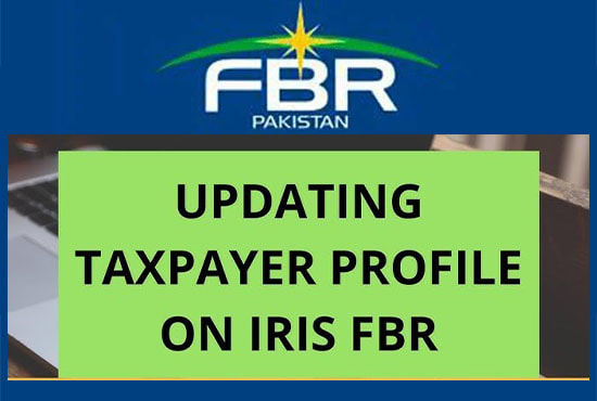 I will update taxpayer profile on iris fbr