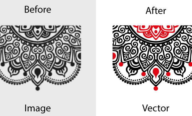 I will vectorize digitize trace redraw logo image right now