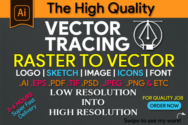 I will vectorize graphics, convert logo, redraw image, sketch to vector quickly
